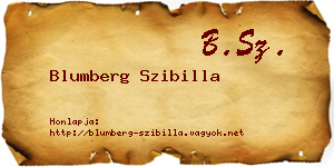 Blumberg Szibilla névjegykártya